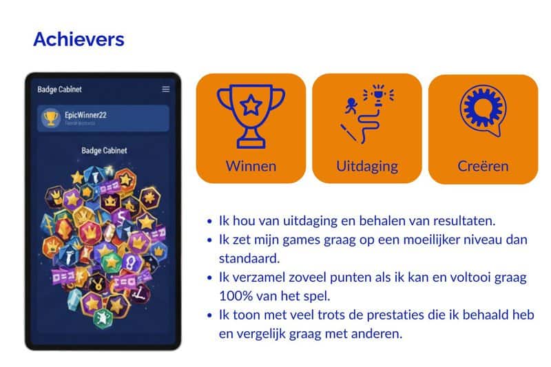 Type 1 gamers: Achievers: de prijzenpakkers